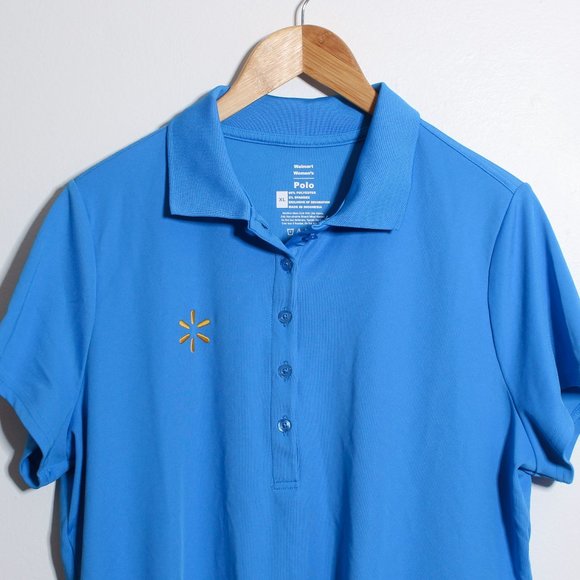 Walmart Employee Polo Womens XL Blue Uniform - Picture 3 of 5